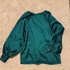 Elegant Emerald Teal Blouse